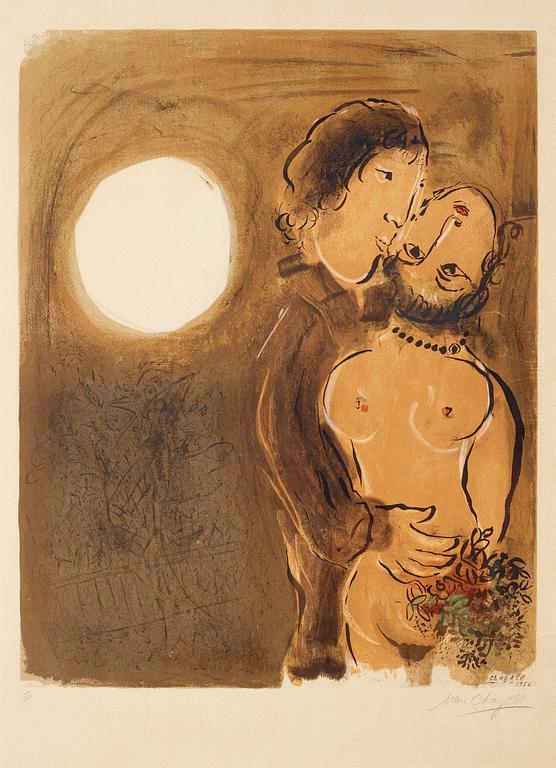 Marc Chagall, "Couple en ochre".