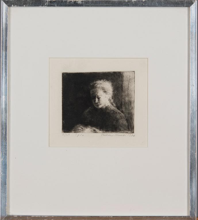 HELMI KUUSI, etsning, signerad, daterad 1976, och numrerad Tpl'a 2/25.