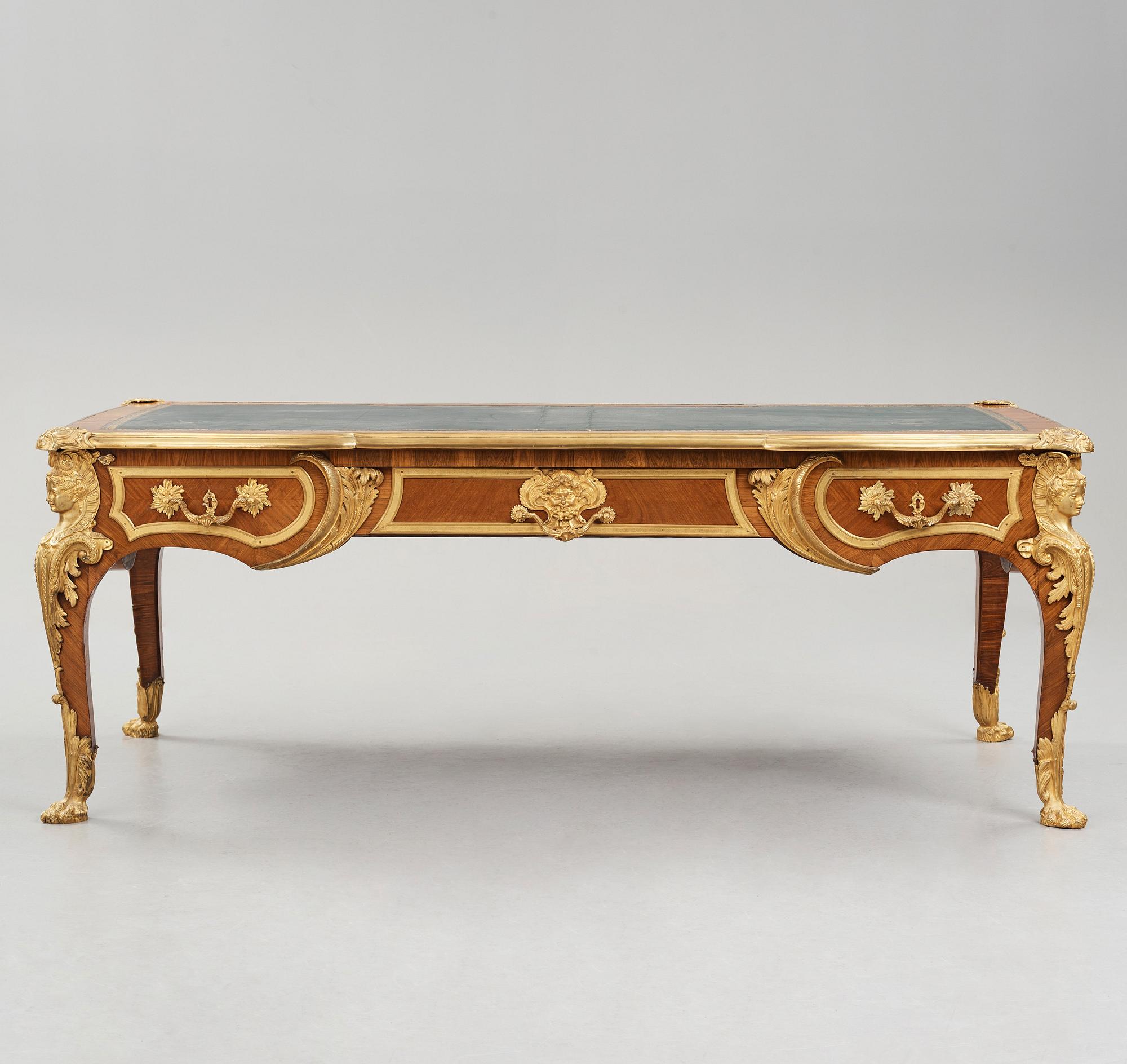 A Régence style, Ormolu - Mounted Bureau Plat, around year 1900.