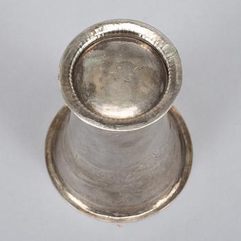 Three swedish silver beakers, including Carl Fahlberg, Uppsala 1765.