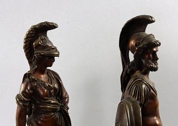 SKULPTURER, ett par. Antikiserande, 1900-tal.