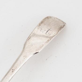 A silver fiddle-pattern basting spoon, mark of William Eley, William Fearn & William Chawner, London 1812.