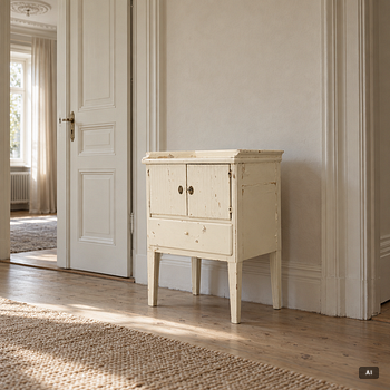 A bedside cabinet, 19th century.