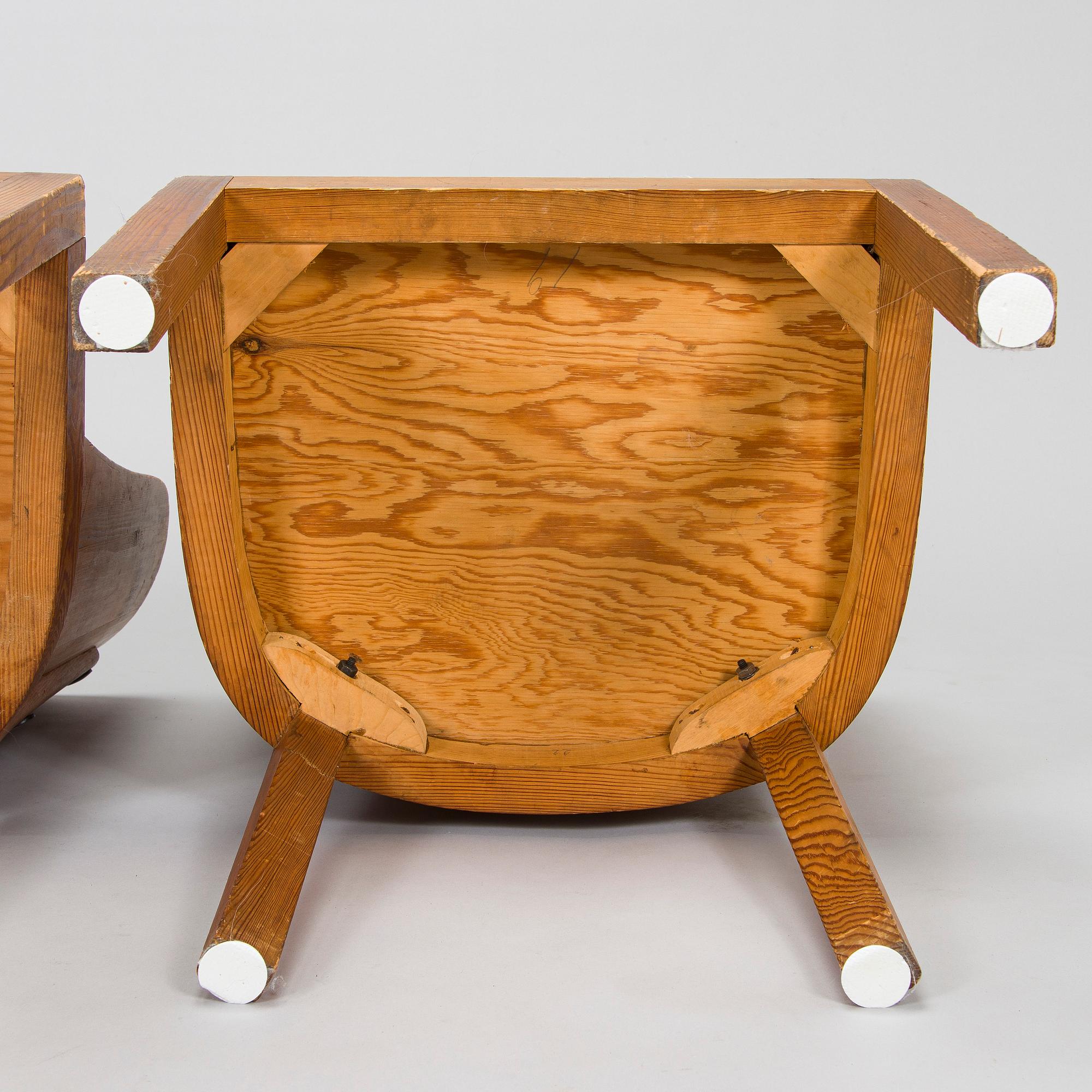 Axel Einar Hjorth, Two 1930s 'Lovö' chairs for Nordiska Kompaniet.
