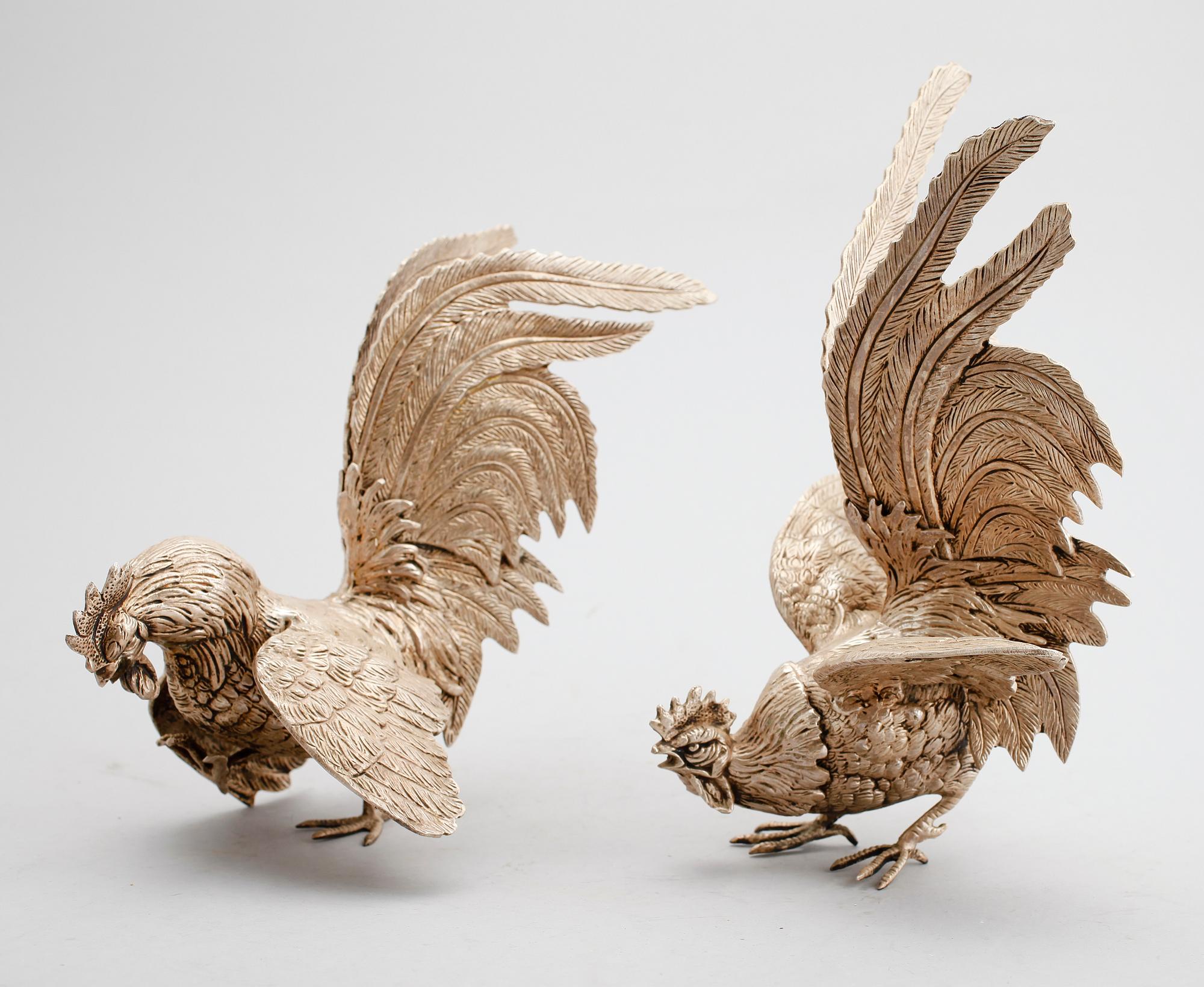 FIGURER, 2 st, nysilver, 1900-tal.