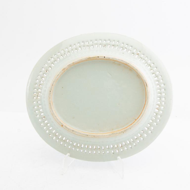 Galleried bowl China 19th century porcelain.