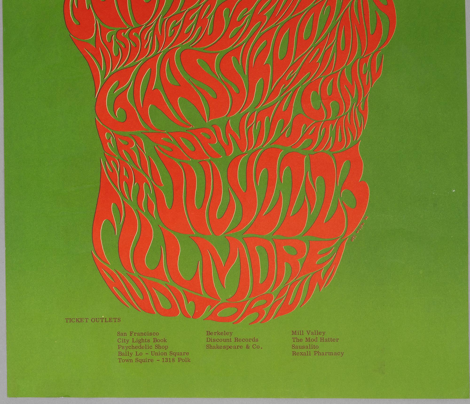 Wes Wilson, concert posters, a pair, San Francisco, 1966.