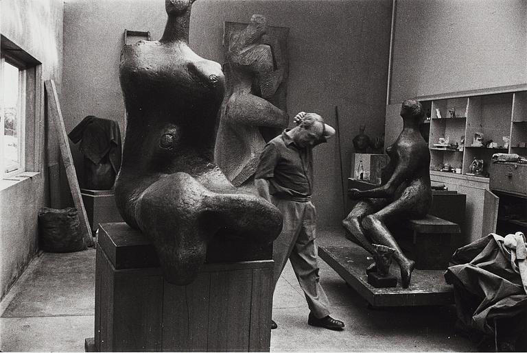 Gisèle Freund, "Henry Moore, Much Hadham, Hertfordshire, England, 1959".