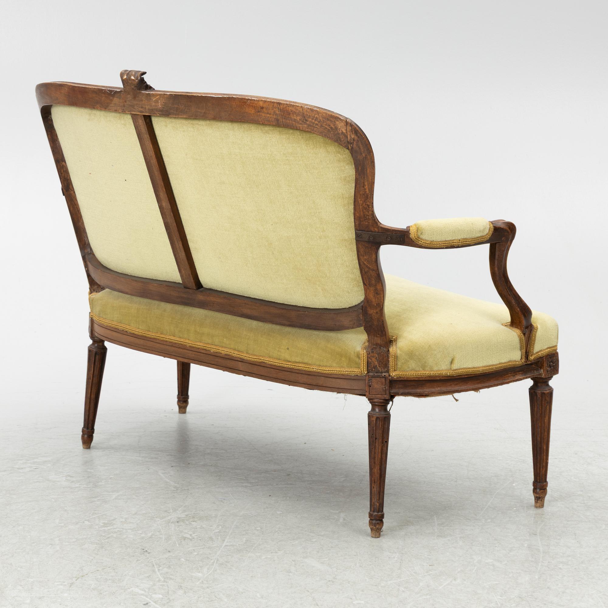Soffa, Louis XVI, Frankrike, 1800-tal.