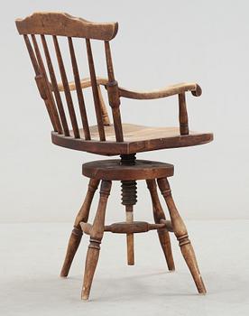 SKRIVBORDSSTOL, omkring 1900.