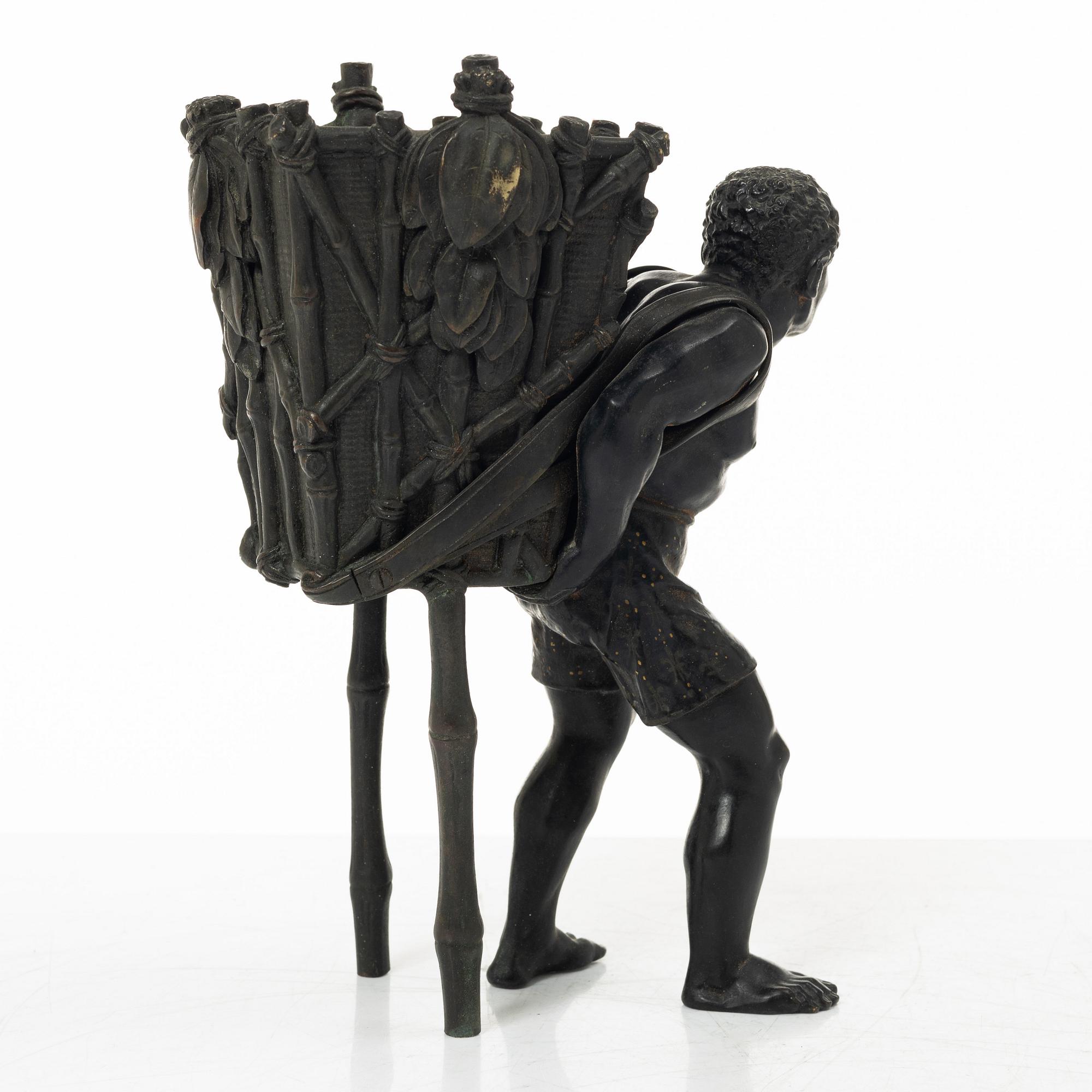 A bronze figure, late 19th Century.