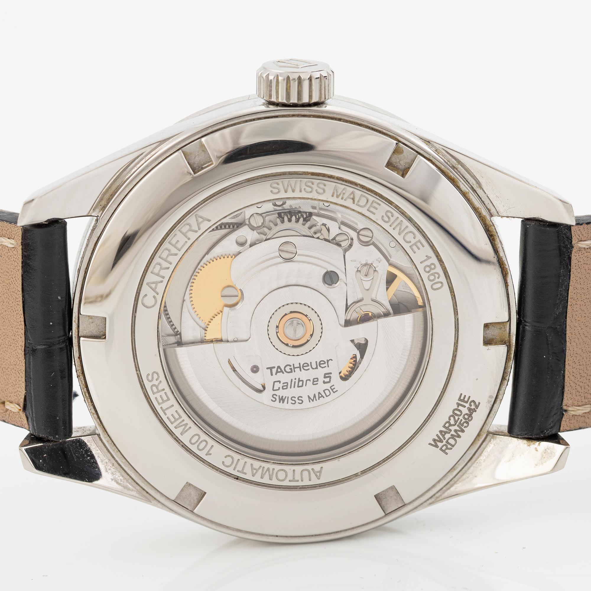 TAG Heuer, Carrera, Calibre 5, wristwatch, 41 mm.