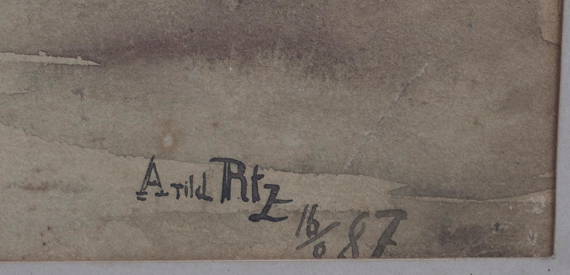 ARILD ROSENKRANTZ, akvarell. signerad och daterad 87(1887).
