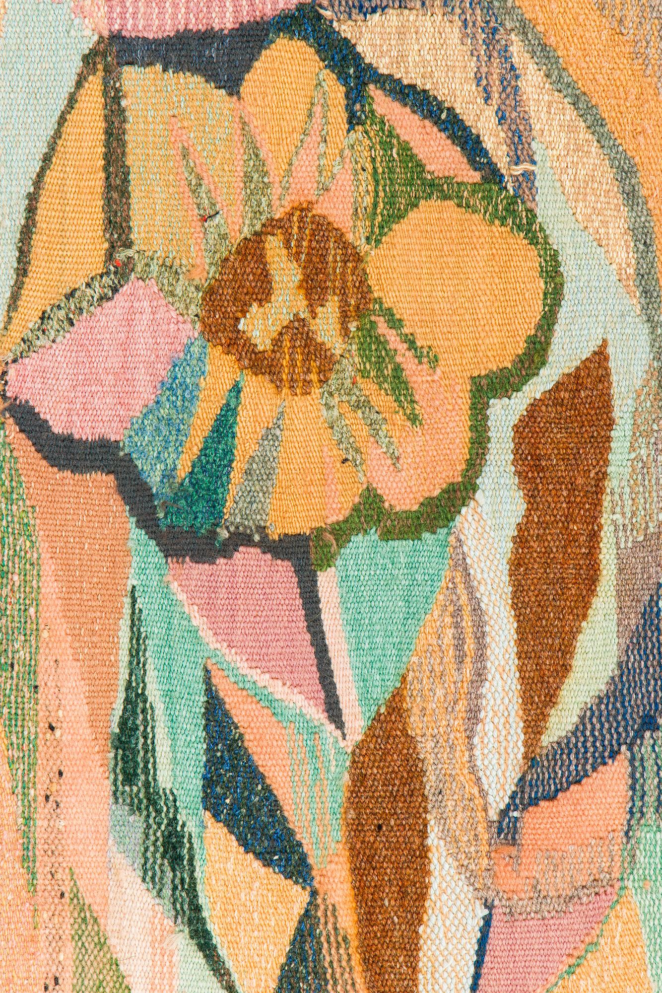 Eva Anttila, a signed tapestry,  EA.