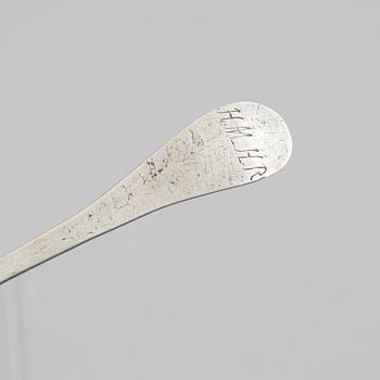 Råttsvanssked, silver, troligen Norge, 1700-tal.