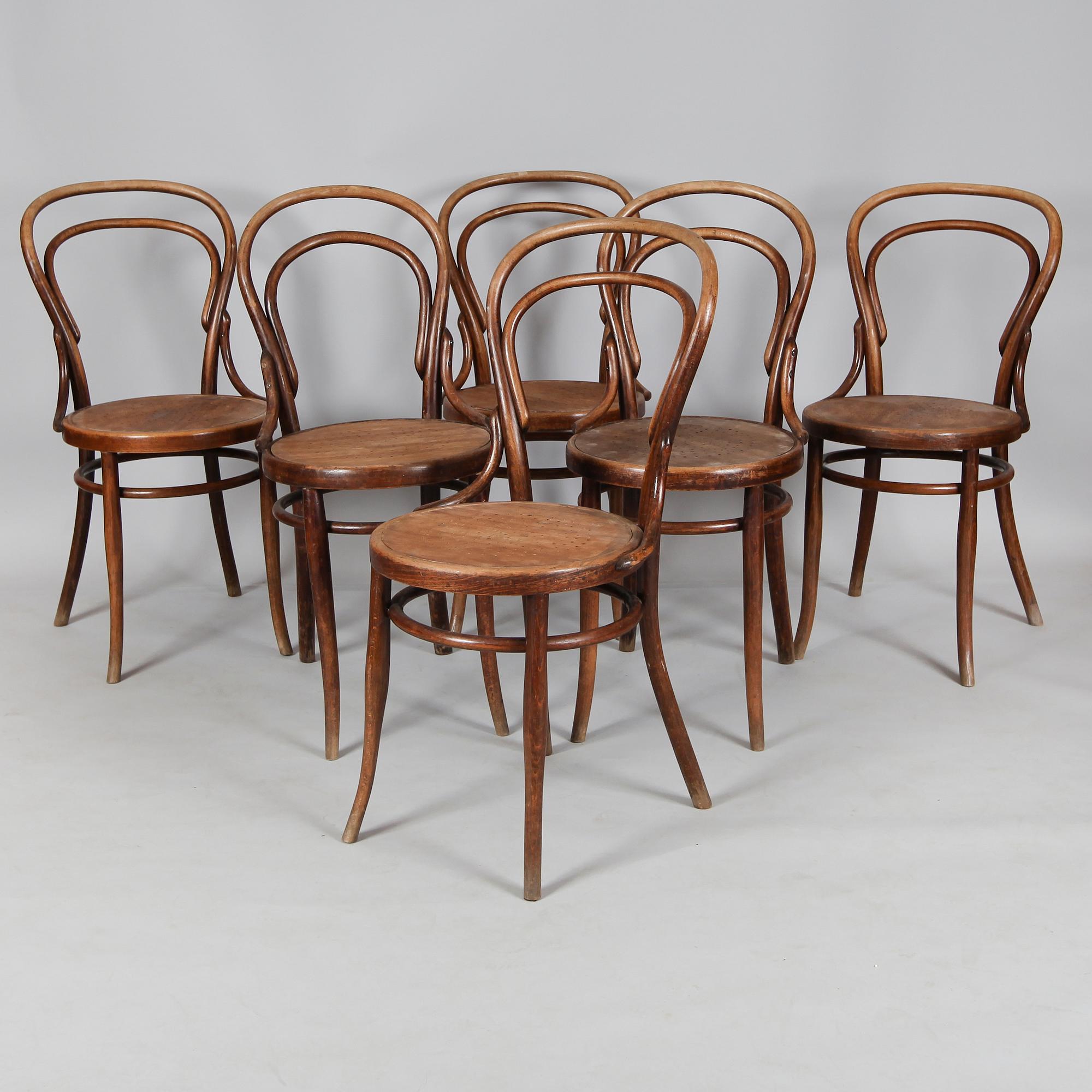STOLAR, 6 st, (4+2), snarlika,  Thonetmodell, 1900-talets början.