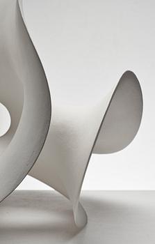 Eva Hild, a white stoneware sculpture, "Loop 649", Sweden 2005.