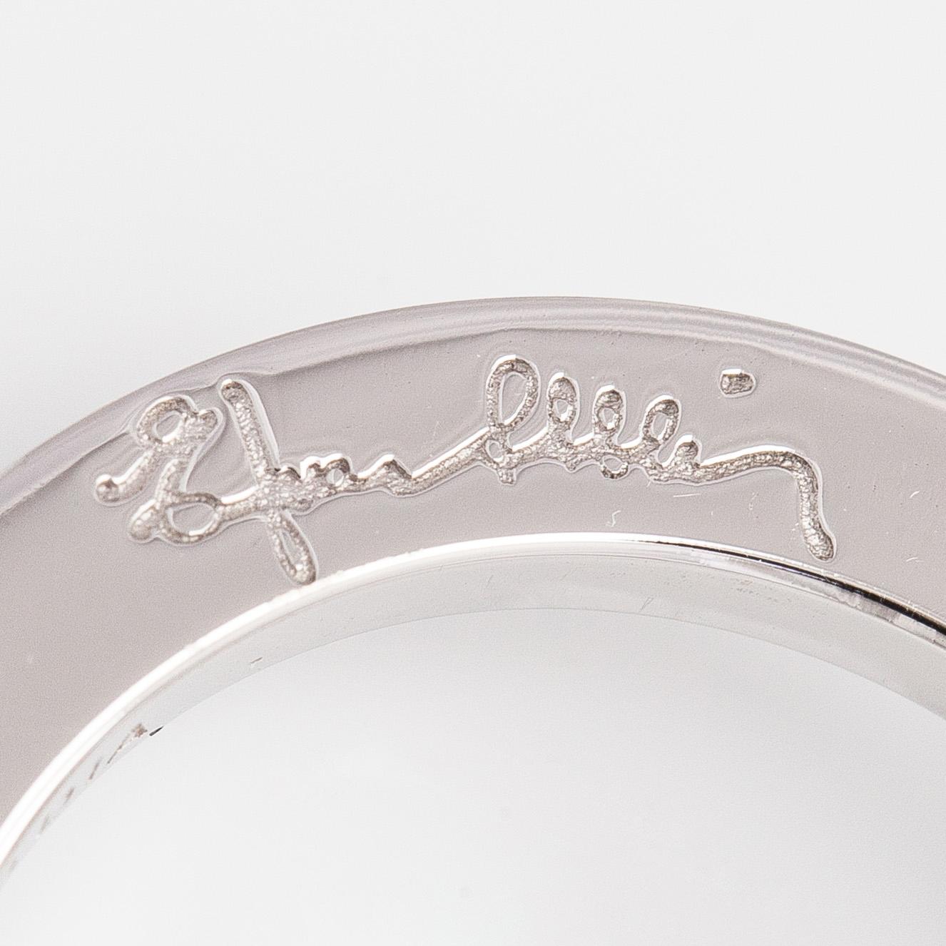 Efva Attling, ring, fasettslipad akvamarin, 18K vitguld.