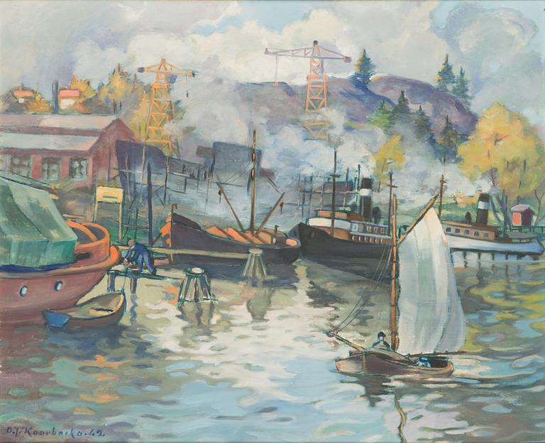 Otso Karpakka, oil on board, signed and dated -42.