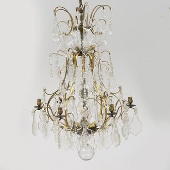 A Rococo style chandelier, first half of the 20th Century.