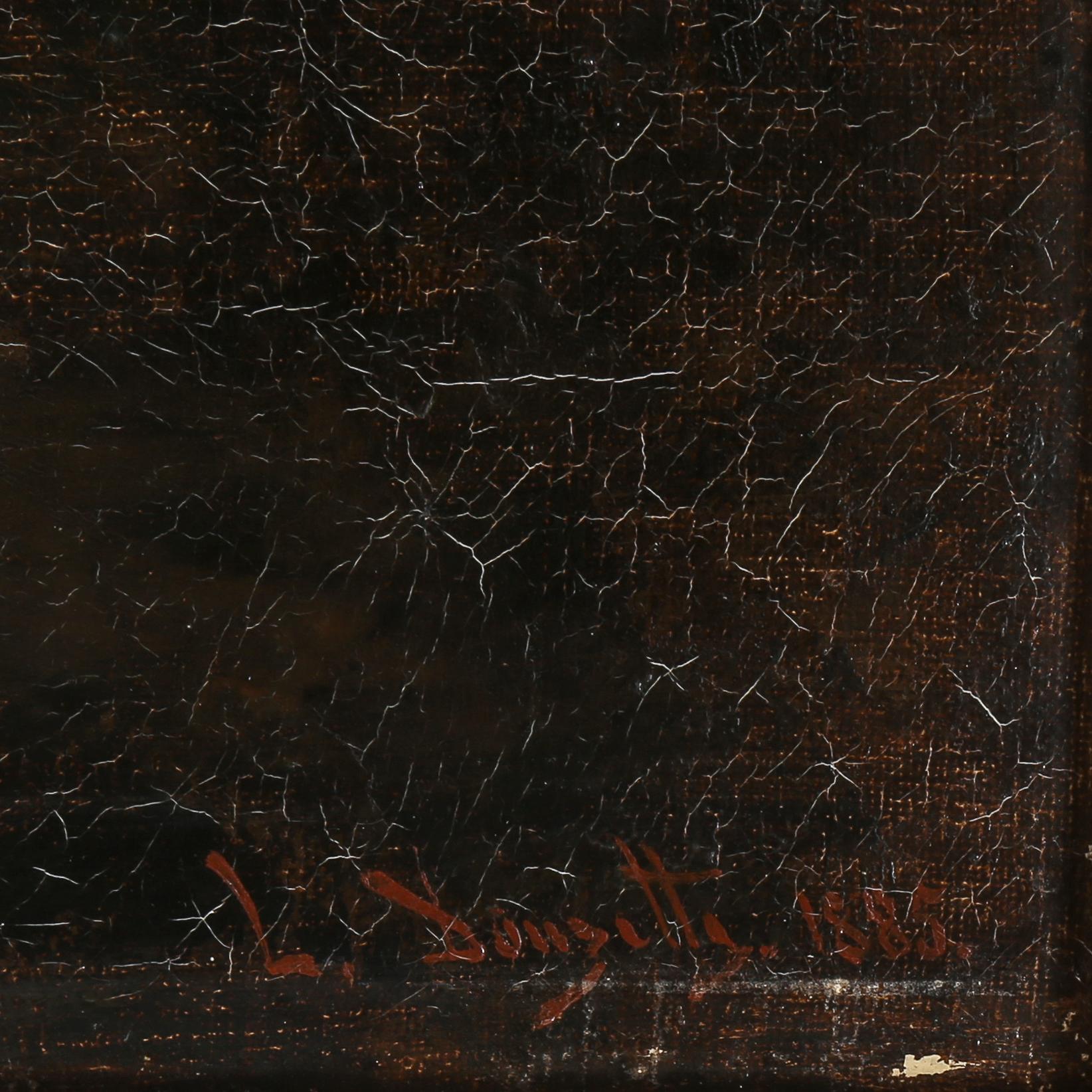 LOUIS DOUZETTE, olja på duk, signerad och daterad 1885.
