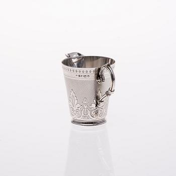 GRÄDDSNÄCKA, silver, Martin Hall & Co, Sheffield 1872. Vikt 138,8 g.