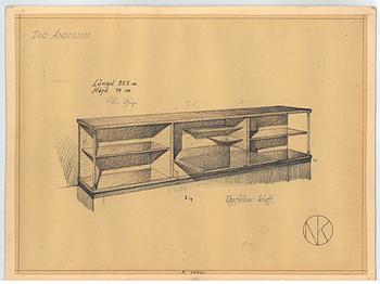 Axel Einar Hjorth, sideboard, variant av modell "Borgen", Nordiska Kompaniet 1930-tal, Swedish Grace.