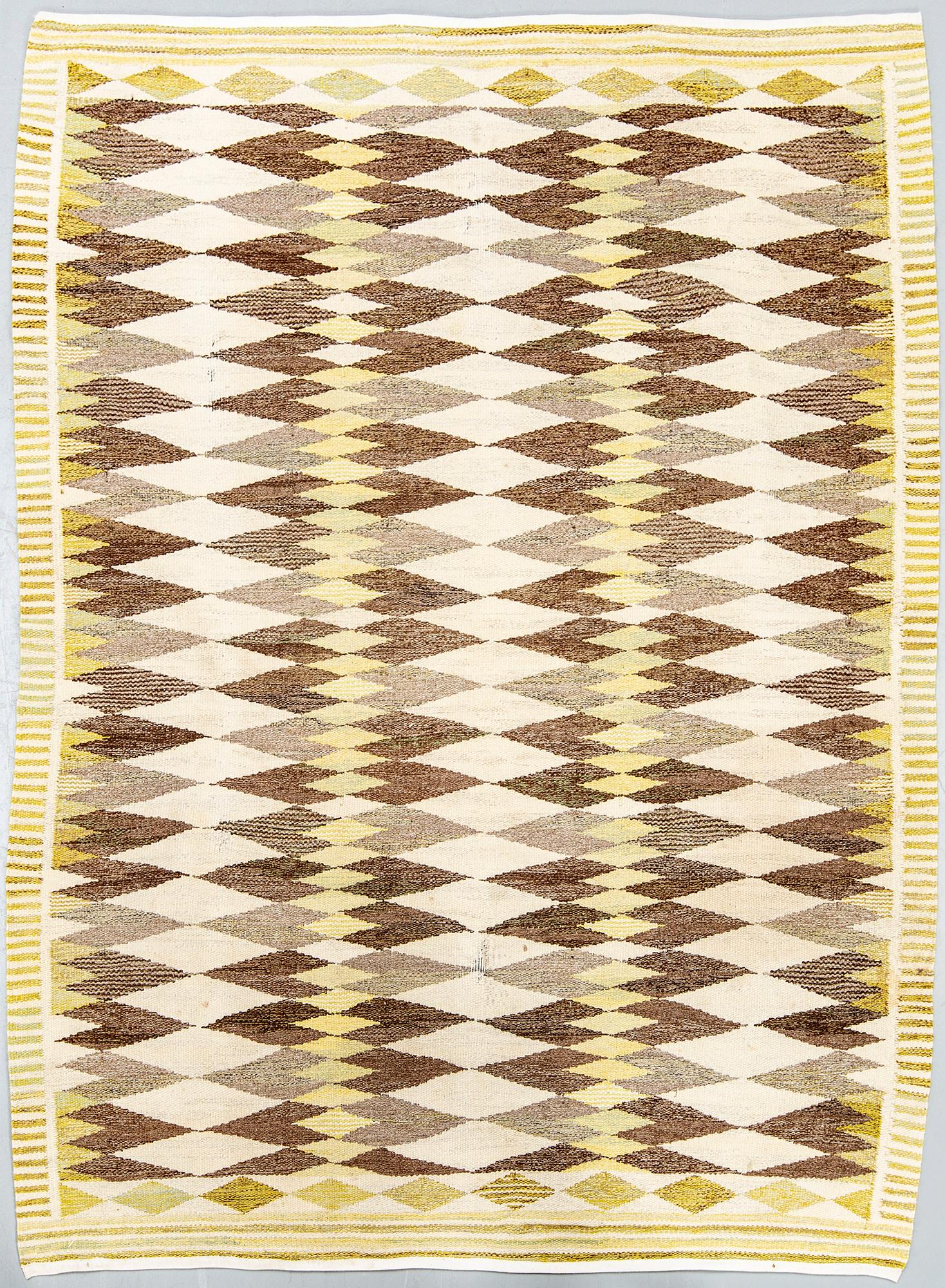 Ingrid Dessau, tillskriven matta "Mexico", sannolikt för Kristianstads Läns Hemslöjd.