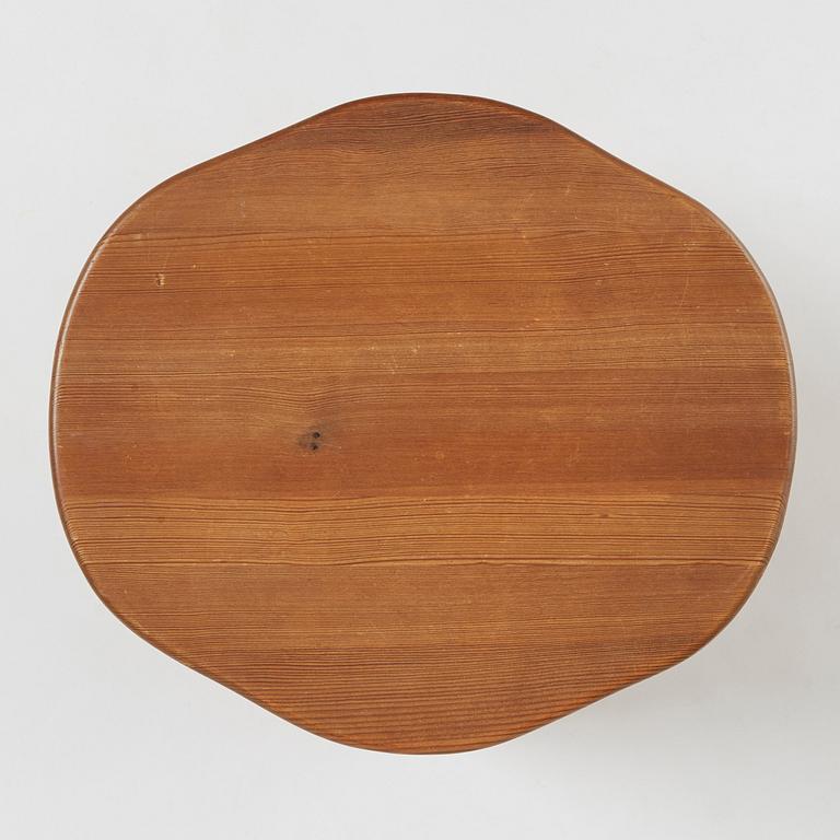 David Rosén, a Swedish Modern 'Berga' pine stool, Nordiska Kompaniet, Sweden 1930-1940s.