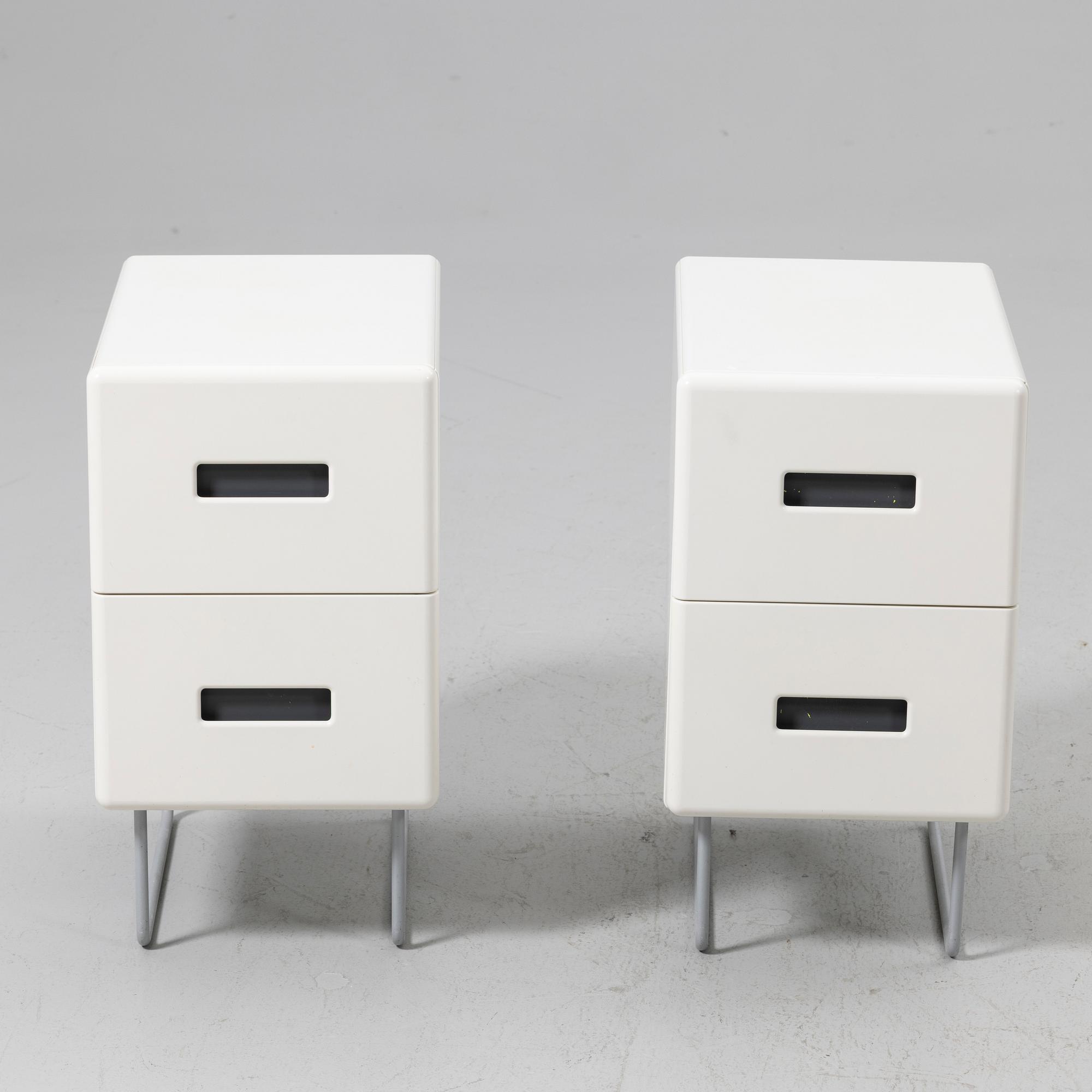 Jonas Lindvall, Bedside tables, a pair, De Nord, 2000s.