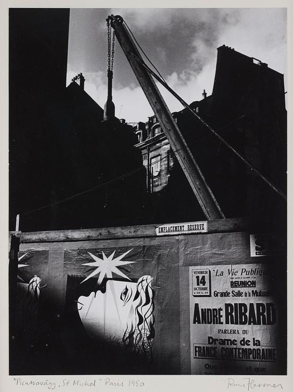 "Picassovägg, St Michel, Paris", 1950.
