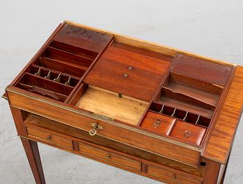 A Swedish late gustavian sewing table, late 18th century.