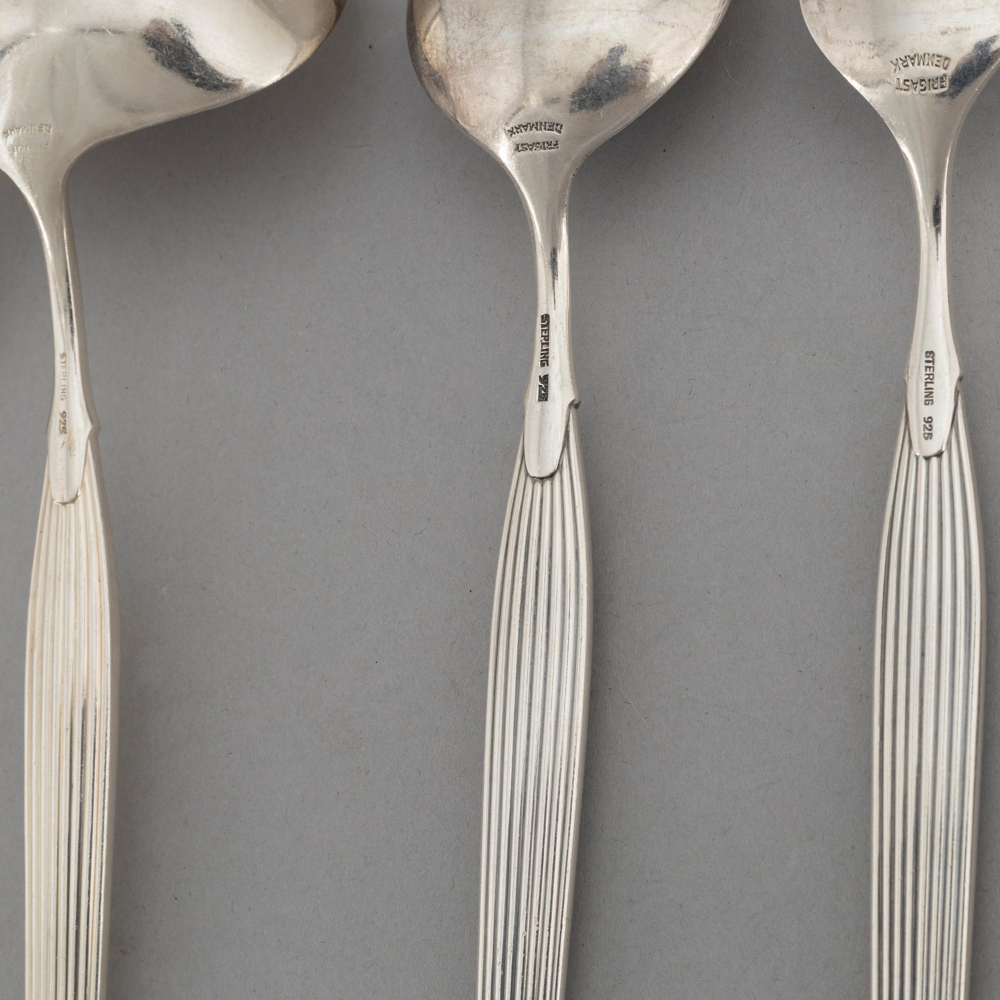 A Danish Sterling Silver Cutlery, model 'Savoy', Frigast (41 pieces).