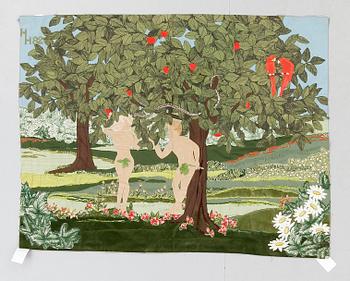 HARRIET HALLER, 2 st, textila väggbonader. Sign. o dat. 1982.