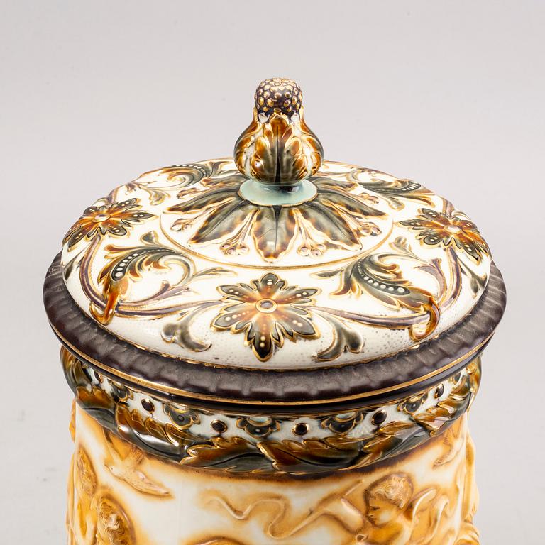 A Rörstrand majolica jug around 1900.