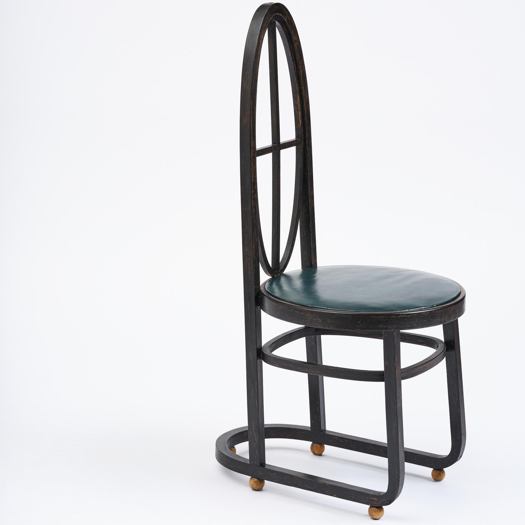 Carl Bergsten, stol, Gemla Leksaksfabrik, Diö, för Konst- och industriutställningen, Norrköping, 1906.