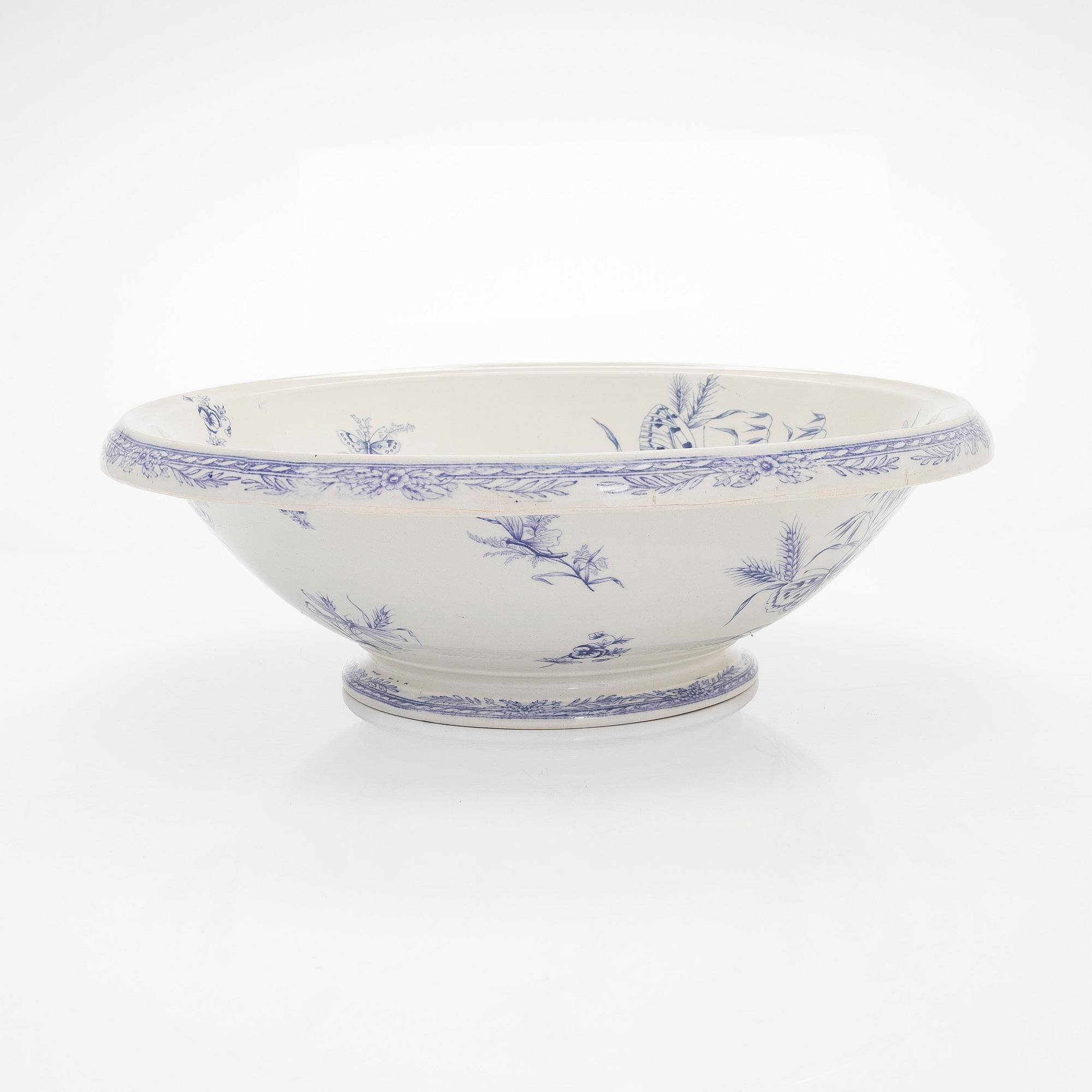 Skål / Tvättfat, porslin Arabia 1880-1885.
