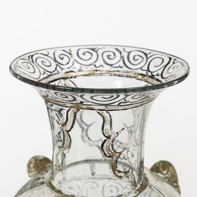 A glass vase, Ottoman cultural area.