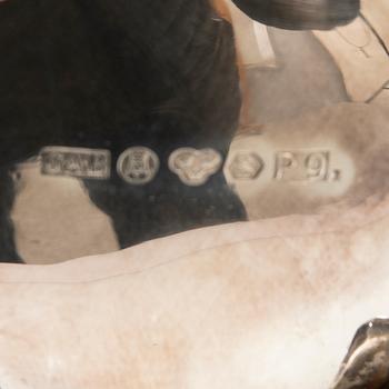 Coffee service, 3 pieces, silver, Rococo style, 1960s.