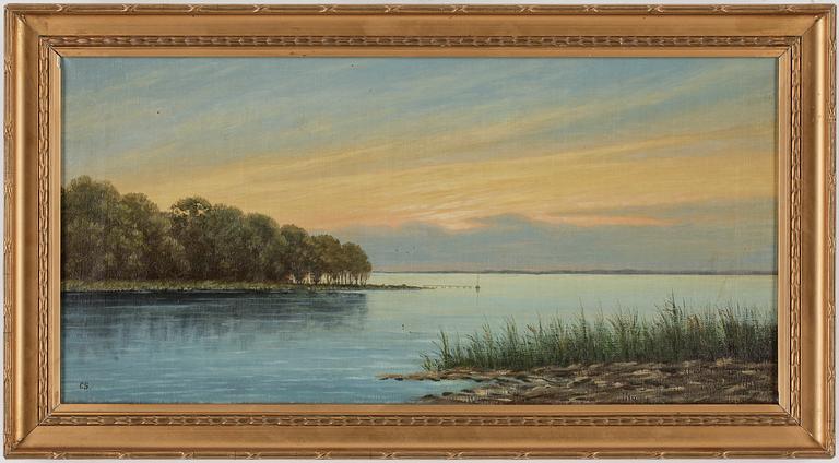 CARL CONRAD STILLING, ett par, olja på duk, monogramsignerade, tidigt 1900-tal.