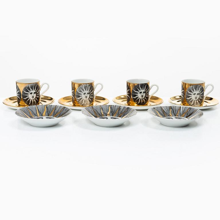 Piero Fornasetti, espressokoppar, 3 st, Fornasetti, Italien.