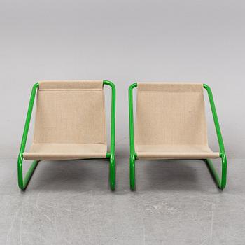 A pair of 'Gogo' easy chairs by Charlotte Rude & hjördis Olsson-Une, IKEA, model launched 1981.