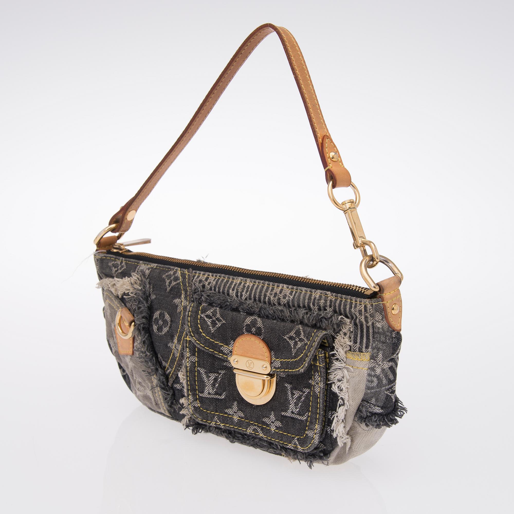 LOUIS VUITTON, Denim Patchwork Pochette, LAUKKU.