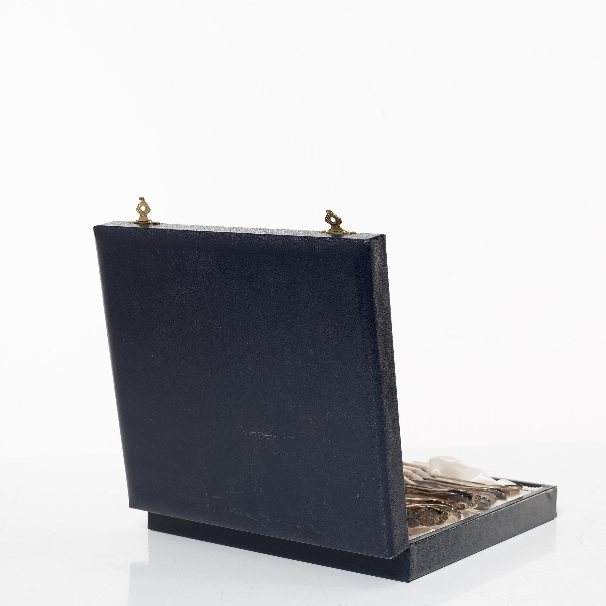 Table spoons 12 pcs, coffee spoons 12 pcs silver, Cohr.