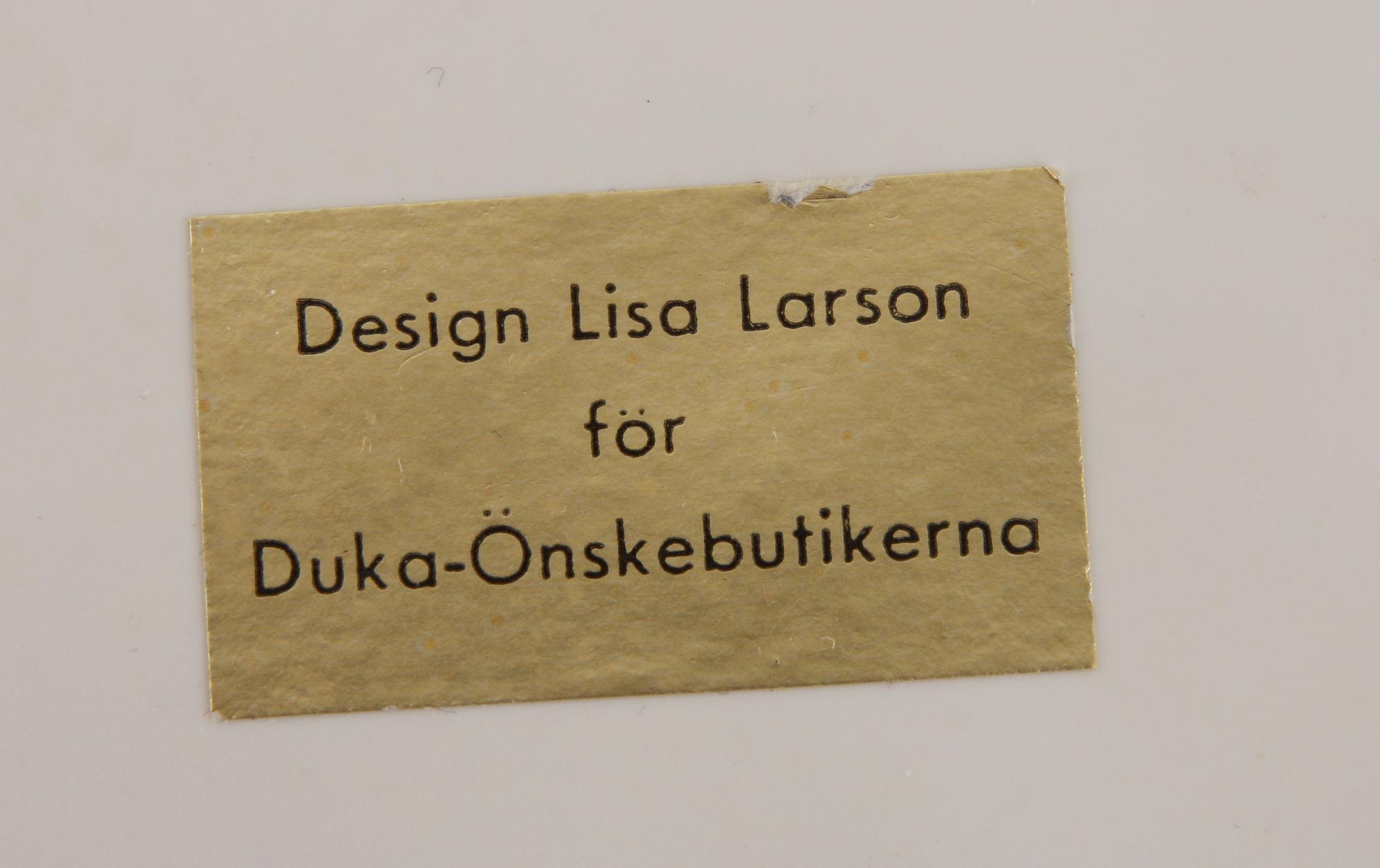 KANNA MED LOCK, flintgods. Design Lisa Larson för Duka-Önskebutikerna.