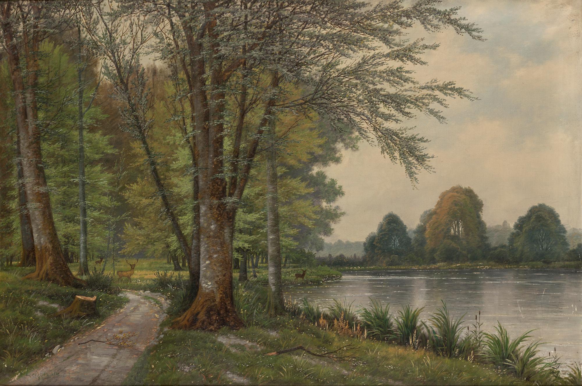 WILHELM FERDINAND LEISNER, two, oil on canvas, signed and dated 89.