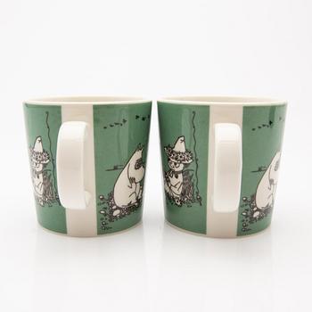 Moomin mugs, a pair, porcelain, Arabia, Finland 1991-96.