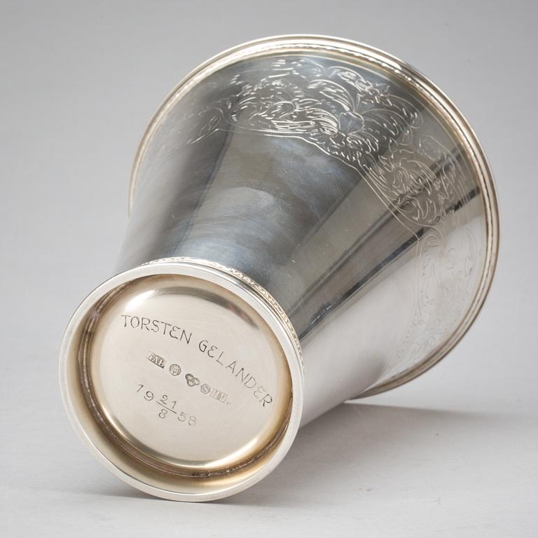 POKALVAS, silver. G.A.B 1958. Ca 370g.