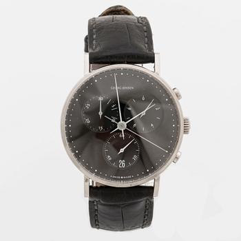 GEORG JENSEN, wristwatch, chronograph, design Henning Koppel, 38 mm,