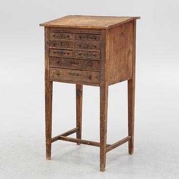 An oak and pine writing slope, 19th Century.